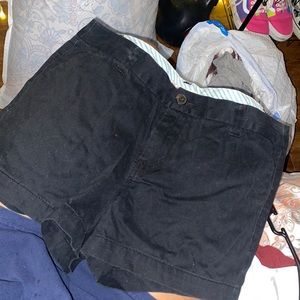 Black jean shorts